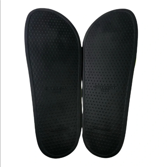 GIVENCHY New Men’s Fluo Yellow Rubber Slides Size 6 EU 39 main image 8